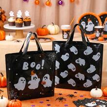 5/10 Peças Sacolas de Presente de Halloween, Sacolas de Lona com Estampa de Fantasma BOO de Halloween, Sacolas de Presente para Decoração de Festa de Halloween, Sacolas para Embrulho de Presente, Sacolas para Doces de Halloween, Suprimentos para Embrulho de Presente de Feliz Halloween, Suprimentos para Festa de Halloween, Sacolas de Compras para Loja de Halloween, Sacolas de Plástico Duráveis, Sacolas de Armazenamento de Halloween, Suprimentos de Embalagem de Cozinha de Halloween, Decoração de Quarto de Halloween, Decoração de Casa de Halloween, Presentes de Halloween, Lembrancinhas de Festa - fantasma do dia das bruxas - Visão 6