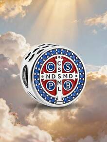 1pc St. Benedict Guardian Bead, Suitable For Women's Bracelet DIY Jewelry Making, Daily Matching Decoration - Saint Ben - View 8