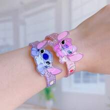 1/2 Pieces Stitch Cartoon Beaded Bracelet Jewelry, Stitch Bracelet, Stitch Wristband, Stitch Beaded Bracelet, Cute Fashion Accessories, Creative Crystal Bracelet, Elastic Handmade Jewelry, Cute Jewelry Accessories, Crystal Cartoon Bracelet, Fashion Accessories For Women And Girls, Ideal Birthday Gift, Creative Gift, Perfect Gift For Jewelry Lovers! Holiday Gift, Birthday Gift, Valentine's Day Gift, Stitch Party Gift - Multicolor - View 4