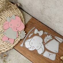 1pc Cute Little Animal-Elephant Metal Cutting Die, Suitable For Paper Card Making, Scrapbooking, Custom Card, Photo Album Craft Decoration - Elephant - View 5