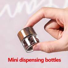Bộ 6 chai thủy tinh mini đựng dung dịch - bình chứa cầm tay tính bằng ounce, phù hợp cho du lịch, dã ngoại, cắm trại và sử dụng trong nhà bếp - Xem 5