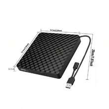 USB3.0 Type-C Dual Interface External DVD R/W Drive, Plug And Play, Supports Disc Reading And Writing, Compatible With Apple System, Windows System Laptops And Desktops - View 4