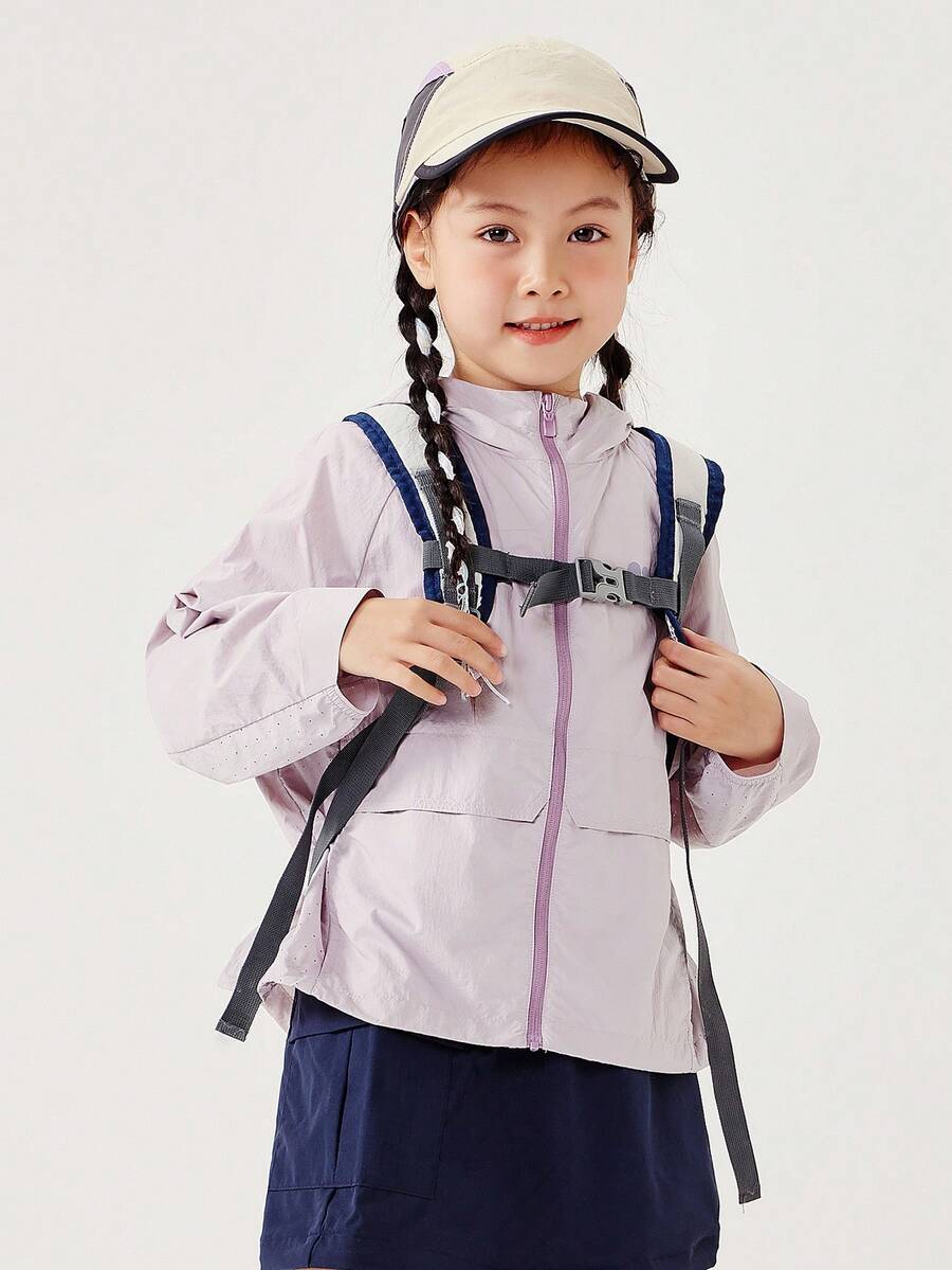 mini bala Chaqueta de Protección Solar UPF50+ a Juego para la Familia, Abrigo Ligero con Protección UV - violeta - Ver 1
