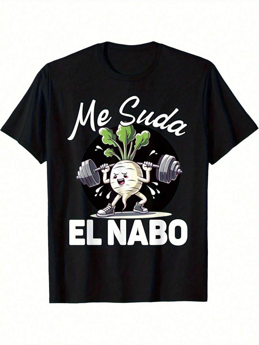 Camiseta de gimnasio para hombre de talla grande con diseño divertido "No me importa", negra, casual, de manga corta, con un eslogan humorístico de repollo, ligera, transpirable, para entren - Negro - Ver 1