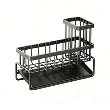Kitchen Sink Storage Rack With Drainage Board - Multifunctional Storage Rack, Sponge And Cup Holder, Suitable For Countertop Storage, Household Organization Storage Boxes, Baskets And Containers - 查看 12