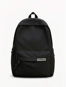 Minimalist Backpack With Practical Buckle Strap Functional Multi-Pocket School Bag For Study Heavy-Duty Laptop Bag Backpacks - 彩色 - 查看 2
