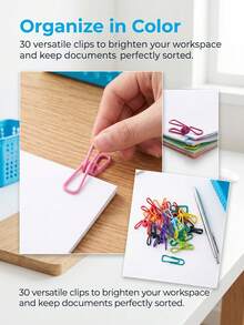 30 piezas de pinzas de metal recubiertas de PVC de colores, clips prácticos de uso múltiple para colgar ropa, sellar bolsas de aperitivos, fijar fotos, almacenamiento en el hogar y la oficina, clips pequeños a prueba de óxido - Clips de resorte de colores - Ver 3