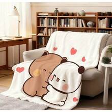 Minimalist White Velvet Throw For Sofa - White - View 1
