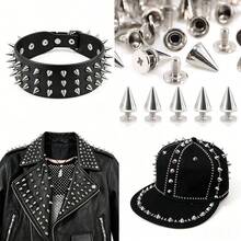 80 Sets Of Pointed Bead Screw Rivets, Punk Style Rivet Set, Metal Tree-Shaped Rivets, Suitable For Leather Crafts And Punk Style Clothing Accessories DIY Craft Decoration - C - View 2