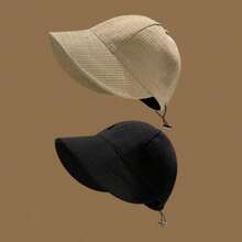 Women's Drawstring Waffle Baseball Cap, Fashionable Sun Protection Beach Travel Hat, Suitable For Spring And Summer Wear - Multicolor - View 5