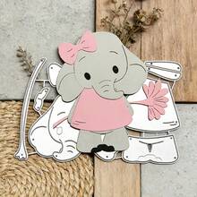 1pc Cute Little Animal-Elephant Metal Cutting Die, Suitable For Paper Card Making, Scrapbooking, Custom Card, Photo Album Craft Decoration - Elephant - View 8