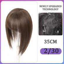 Synthetic Hair Topper With Bangs Invisible 3D Hair Toupee Hairpieces Top Hair Closures For Men And Women, Halloween - Multicolor - View 10