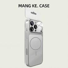 適用於 Apple 17 吋風格即貼式磁吸保護殼 原創大窗磁吸設計 相容 Apple 17/16/15/14/13 Air/17 Pro Max 支援充電 磨砂質感 全鏡頭保護 適合男女青少年 日常通勤 商務 校園 辦公 夏季戶外旅行 1 件裝 防滑防指紋 極簡質感手機保護殼 - 銀色 - 查看 3