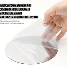 4pcs Acrylic Round Mirror Stickers, Non-Glass Round Mirror Self-Adhesive Mirror Stickers, Easy-Tear Stickers, Removable Decor, Suitable For Living Room, Bedroom And Office, Waterproof And Corrosion-Resistant, Can Be Used For Home Wall Decor Or Wedding Table Centerpiece Decor, Personalized Sticker Mirror Wall Stickers, Room Decor, Wall Mirror, Room Home Decor, Bathroom Decor, Living Room Decor - Round - View 5
