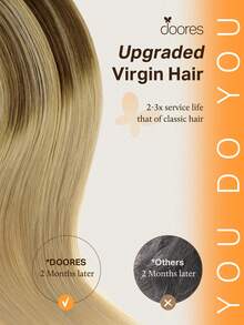 DOORES 9PCS Clip In Hair Extensions Straight Real Human Hair Natural Virgin Human Hair Extensions Double Weft Clip Ins Invisible & Soft Mini Hair Pieces For Thinning Hairs For Women - S4/18 - View 2