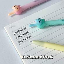 1pc Random Jumping Cat Tail Black Neutral Pen Set 0.5mm Retractable Quick-Dry Smooth Writing Pen For Students School Office Supplies - Sets - View 5