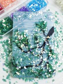1盒不對稱閃亮碎玻璃亮片填充料，珠寶鑄造用品，適用於DIY環氧樹脂模具、珠寶DIY手工、DIY家居裝飾 - 彩色 - 查看 7