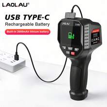 LAOLAU S-M8 Handheld Infrared Thermal Imager, -20℃~800℃, 2.8-Inch 240*320 LCD, 6 Color Palettes, 6 Languages, LED Light, Temperature Alarm, Adjustable Emissivity, 2000mAh Battery, USB+8GB TF Card, Suitable For Circuit, Pipe, Industrial And HVAC Temperature Detection - Black - View 5