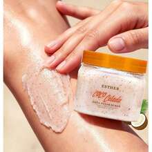 Coconut Body Scrub, Sea Salt Exfoliating Body Scrub, With Coconut, Collagen, Hyaluronic Acid, Retinol, Niacinamide, Shea Sugar Exfoliating Hydrating, Gentle Skincare, Birthday, Valentine's Day Gift, Christmas Stuffers, New Years Gift, 7.05oz - 椰子 - 查看 1