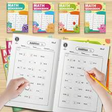 Math Workbook Series, Addition Subtraction Multiplication Division Practice, Progressive Arithmetic Training, Develop Number Sense, Speed And Accuracy, Beautiful Illustrations - Math Workbook - View 1