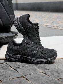 CAMEL CROWN Men's Outdoor Running Shoes, Summer Anti-Slip Comfortable Casual Versatile Jogging Sports Shoes - Black - View 2