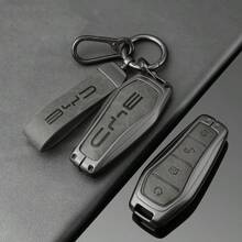 Metal & Leather Car Key Cover Case Shell Protector For BYD EV Tang DM Qin Plus Song Pro Max Yuan Dolphin E2 Atto 3 - BYD - View 16