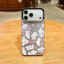 うさぎ ハート 可愛い デザインケース,プレゼント用・自分用両方に大活躍！,感あふれるキュートスマホケース - ブラック - チェックする 41
