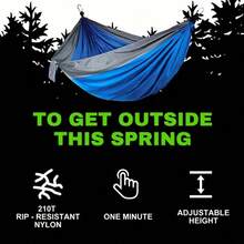 Portable Breathable Nylon Camping Hammock, Lightweight Heavy-Duty Design, Ideal Holiday Travel Essential Gift - Multicolor - View 10