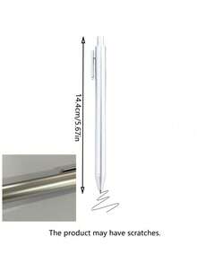 12pcs/6pcs/1pc Luxury Silver Ballpoint Pens Bulk Retractable Black Ink Medium Point,Smooth Writing Pens For Wedding Bridal Shower Business Office, Diary & Gifts,Guest Favors(Plastic Material) - B - View 9