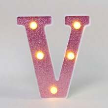 16cm 白色發光 A-Z LED 字母燈,電池供電,臥室裝飾字母夜燈,婚禮裝飾,生日派對裝飾,女孩房/兒童房裝飾字母燈,節日居家酒吧裝飾字母燈,字母燈 - 深粉紅色 - 查看 37