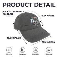 Best Dad Ever Fist Bump Custom Washed Baseball Cap, Personalized Kids Name Print Dad Hat, 9 Colors Available, Ideal Father's Day Birthday Gift For Papa Grandpa Husband Men Casual Outdoor Sun Hat - Dark Grey - View 3