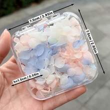 1 Kotak Bunga Hydrangea Kering untuk Kuku, Stiker Kuku, Kerajinan Tangan dalam Kotak, Stiker Bunga Kering Kecil Berwarna-warni, Desain Buatan Tangan DIY, Cocok untuk Dekorasi Liontin dan Mempercantik Benda - A - View 3