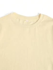 Women's T-Shirt, Mobzeh Style, Light Everyday Wear - 卡其色 - 查看 3