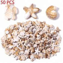 50顆米色咖啡海洋主題壓克力珠，海星與海龜隔珠，DIY手鍊項鍊珠寶製作配件 - 彩色 - 查看 11