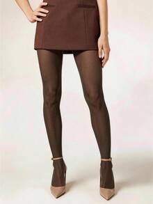 1 Pair Nude Invisible Double Layer Faux Skin Tights, One Size & Plus Size, Non-Fleece Spring/Autumn Style, Versatile For Daily & Outdoor Wear - Multicolor - View 8