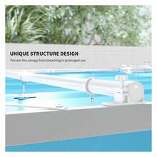 10x10 Retractable Pergola Canopy Blue, UPF30+ Outdoor Pergola With Magnetic Fixture, Backyard Patio Deck Pergola W/ Metal - Multicolor - View 5