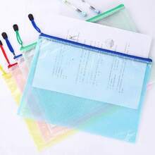 2/6/12pcs A4 Zipper Bags, Mesh File Bags, Student Test Paper Storage, Office Document And Material Storage Bags, Travel And Home Portable Storage - Color - View 4