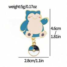 pokemon 寶可夢 1/9 件組卡通精靈胸針套裝 可愛胖丁 皮丘 琺瑯別針 背包衣物飾品金屬徽章配件禮物 - 均碼 - 查看 2