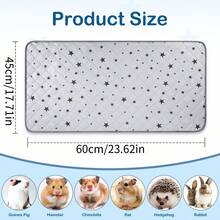 Alas Kandang Hewan Peliharaan yang Dapat Digunakan Kembali, Alas Kandang Tahan Air & Menyerap untuk Guinea Pig, Alas Kencing Hewan Kecil yang Dapat Dicuci dengan Bagian Bawah Anti-Selip untuk Hamster, Kelinci, Kucing, dan Anjing - View 11
