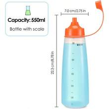 - Botella para exprimir condimentos para salsas, color naranja 550 ml - 1 + 0,6 litros - Ver 3