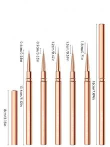 10PCS/5PCS Nail Liner Brush Set, Ultra-Fine Liner Brushes For Nails, Nail Art Brushes Suitable For Gel Nail Polish, Detail Painting And Drawing, Professional Nail Salon Tools - Multicolor - View 2