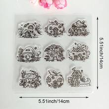 Clear Silicone Stamps Vintage Floral Background Scenery & Country Manor Bird Flower Patterns For DIY Junk Journal Scrapbook & Photo Album Crafts - Nature - View 30