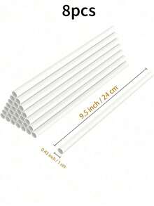 1/4/8/16pcs White Floating Cake Support Rods, Cake Layer Support Tubes, Cake Stacking Support Rods, White Plastic Support Rods, Suitable For Layered Cake Construction And Stacking, Perfect For Christmas Parties And Events, Cake Support Rods - Multicolor - View 11