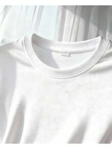 Camiseta Gráfica Moderna para Adolescentes 2026, Top Suave y Transpirable con Cuello Redondo, Uso Diario Casual, Tallas Grandes Disponibles, Manga Corta Elegante y Casual, para Adolescentes. - Blanco - Ver 4