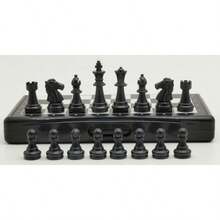Portable Folding Chess Set With Storage Compartment, Suitable For Travel, Home, Outdoor, Party Table Games, Easy For Beginners Gift, Chess Board Strategy Game, Parent-Child Educational Interactive Game, Foldable For Easy Storage, Parent-Child Educational Leisure Table Game, Includes Chess Pieces And Checkers - Black and White - View 11