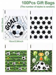 100pcs Football Themed Gift Bags, Self-Sealing Bags Suitable For Birthday Party Favors, Baby Shower Decorations, Gender Reveal Cookies, Football Themed Treats, Baby Shower Decor, Welcome Baby Shower Supplies, Baking Packaging, Football Game Day Decorations, Football Themed Birthday Party Decor, Baby Boy Party Supplies, Football Print Plates For Sports Events, 1st Birthday Gifts - Football - View 13