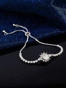 1 件时尚、精致、优雅的女士手链，适合日常佩戴、夏季的最新配饰 - 銀色 - 查看 2