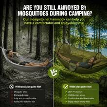 3-In-1 Premium Double Hammock With Mosquito Net, Easy Install, Compatible With Sturdy Frames, Spacious Camping Bed, Lightweight & Durable For Travel, Camping & Courtyard - Dark Green - View 6