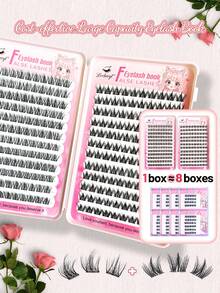 Lvcheryl No Needed Glue Self Adhesive False Eyelashes Book Messy Lazy Large-Capacity 12-13mm Natural Volume Eyelashes Extension,Easy To Wear Reusable Strips Lashes Beginner Friendly Makeup Tools - C - View 8