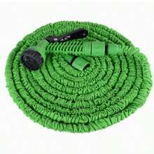 Retractable Garden Hose, Durable Waterproof Hose, Magic Garden Water Pipe With Triple Telescopic Function, Equipped With Spray Gun And Seven Function Adjustment Devices - Green - View 3